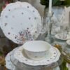 Service de table a fleurit 24 pcs