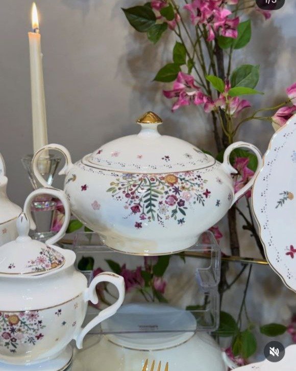 Service de table a fleurit 24 pcs