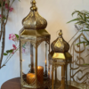 Lanterne Arabesque en doré 2 pcs