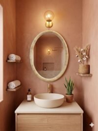 Miroir Ovale en osier